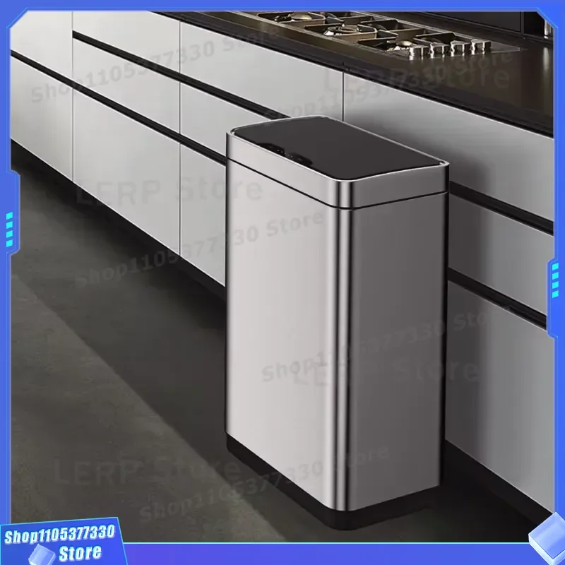 Automatic Sensor Trash Can Smart Motion Detection Waste Bin for Kitchen Bathroom Home Office Dustbin Garbage Container Smart