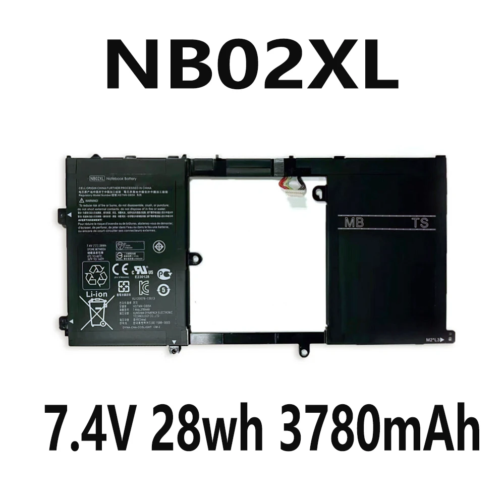 NB02XL NB02 7.4V 28wh 3780mAh Original Laptop Battery For HP TPN-Q128 11-h000 11-h100 X2 PC HSTNN-DB5K 726241-2C1 726596-001