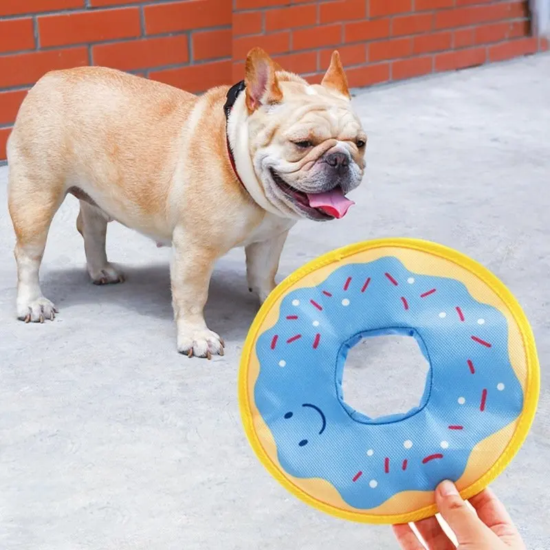 Dog donuts, noisy paper toys, outdoor interactive, squeaking sound, bite resistant, suitable for small and medium-sized dogs