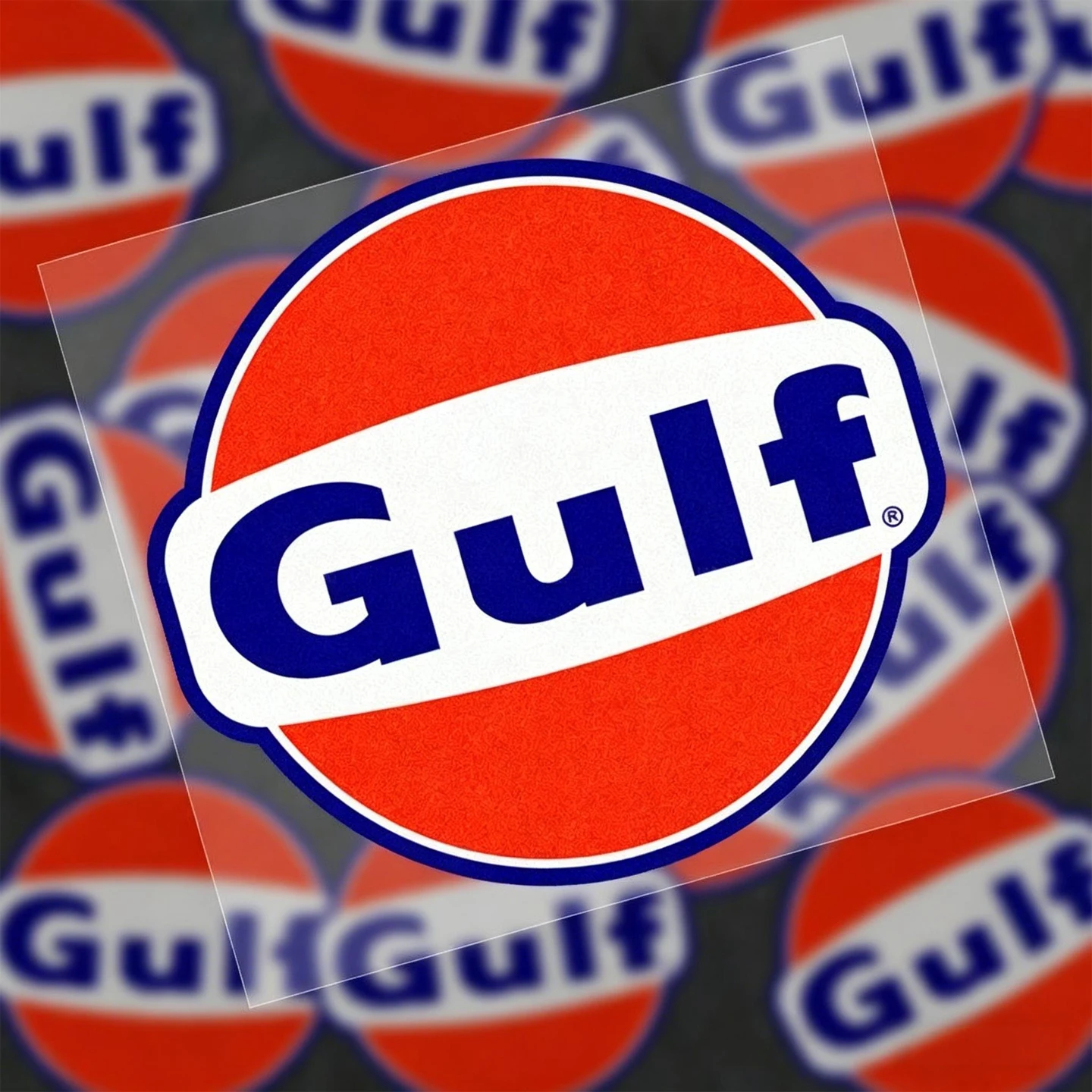 Gulf Vintage Style Reflective Motorcycle Sticker Moto Scooter Racing Body Helmet Fuel Tank Vinyl Waterproof Accessories Decal