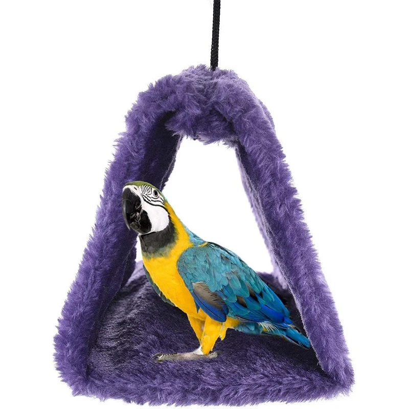 Winter Warm Bird Nest House Shed Hut Hanging Hammock Finch Cage Plush Fluffy Birds Hut Hideaway for Parrot Bird Cage Accessories