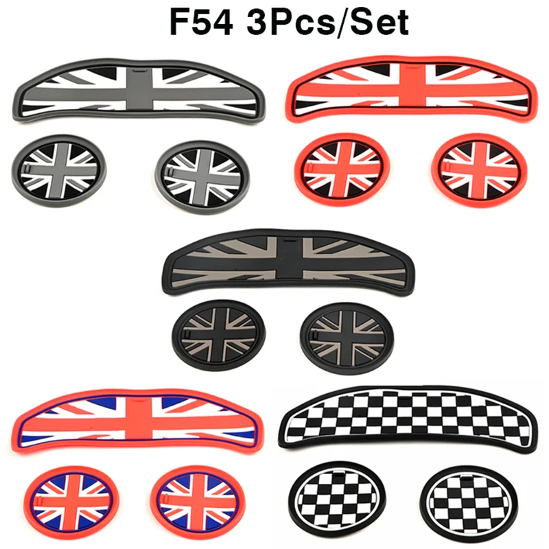 Union Jack Car Cup Cushion Storage Groove Coaster Auto Non-slip Mat Pad For Mini Cooper S JCW Clubman F54 F55 F56 F60 Countryman