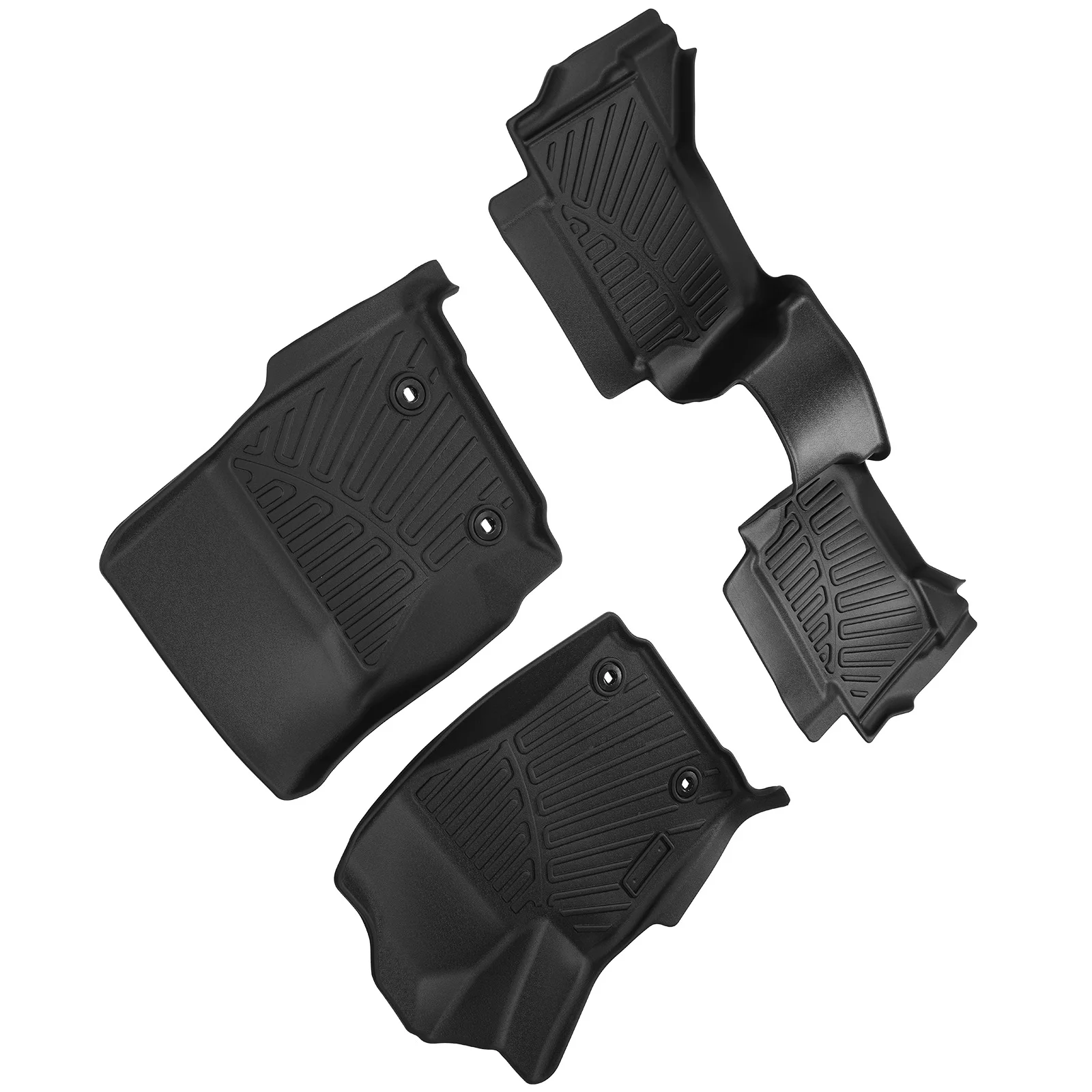 

Floor Liner Mat For Toyota Tacoma Double Cab 2024 Front and Rear Side Rubber