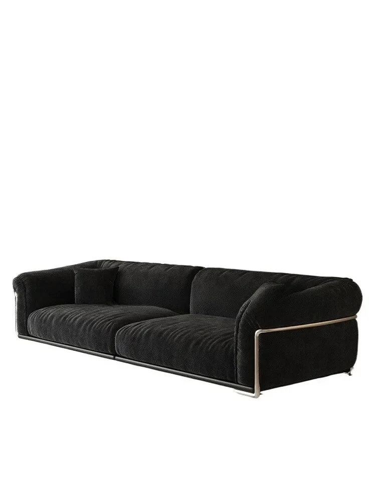 

Italian minimalist cloud sofa antique fabric sofa retro designer living room chenille sofa