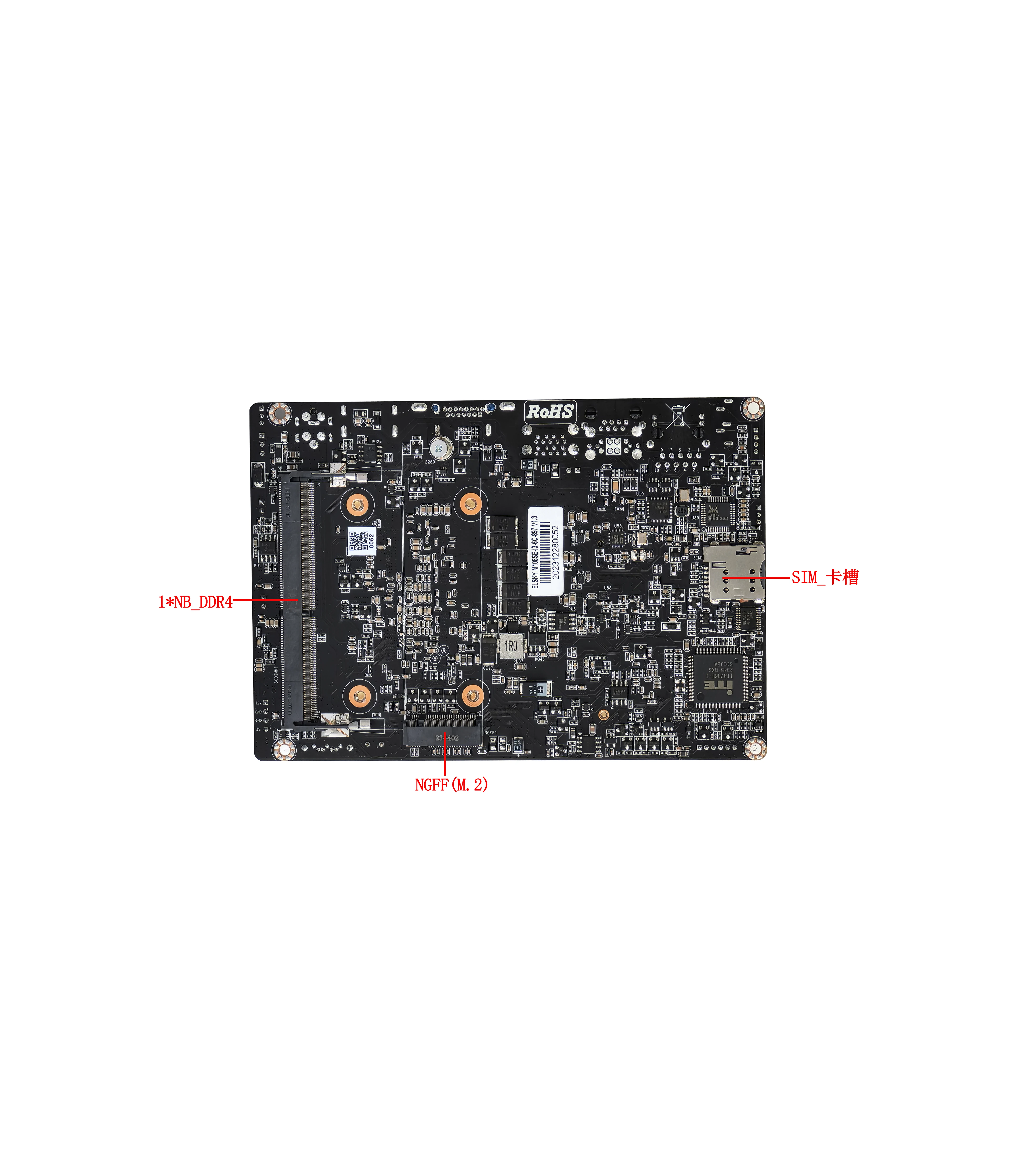 ELSKY NEW Motherboard I5-10210U DDR4 SODIMM 32GB M.2 NVME 512GB I219V LAN USB WIN11 H1D-MI I7 Motherboard with Processor Combo