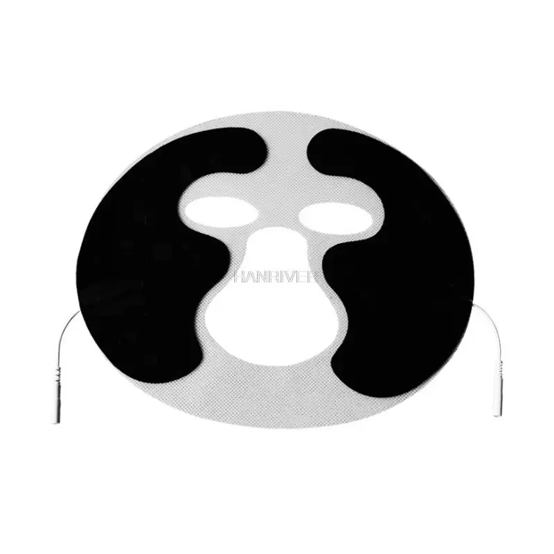 EMS facial massager with low-frequency pulse, crescent-shaped beauty device, V-shaped face wrinkle remover