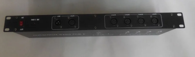 Wzmacniacz sygnału DMX na 4 kanały, rozdzielacz DMX na 4 porty