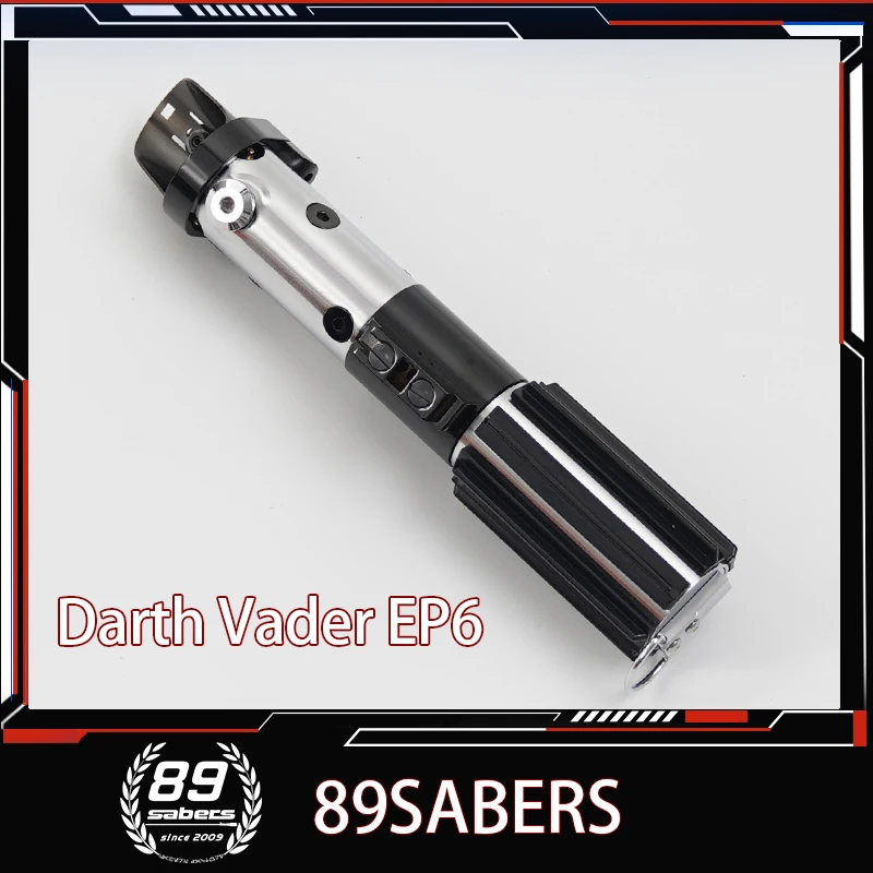89SABERS Darth Vader EP6 lightsaber مع برنامج ProffieBoard v3.9، 19 خطًا مؤثرات صوتية وتأثيرات إضاءة، دعائم فيلم 1:1