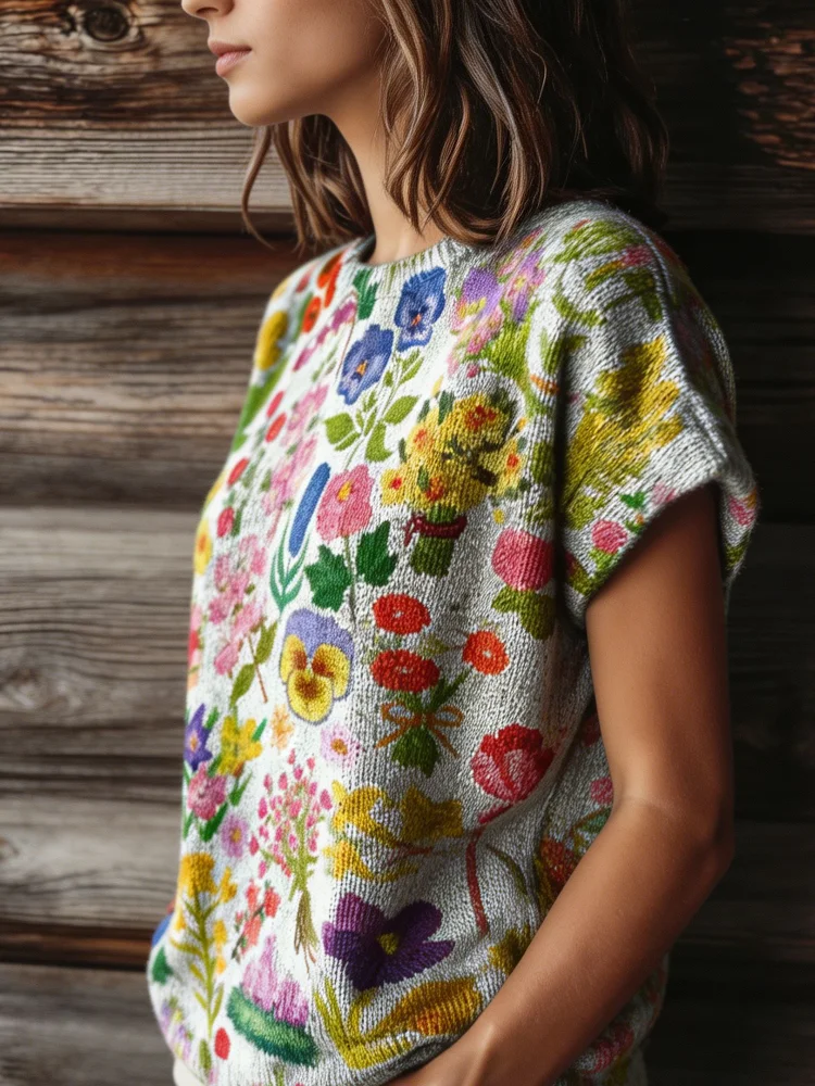 Women's Printed Short-Sleeved - огляд і ціна Romper Floral Print