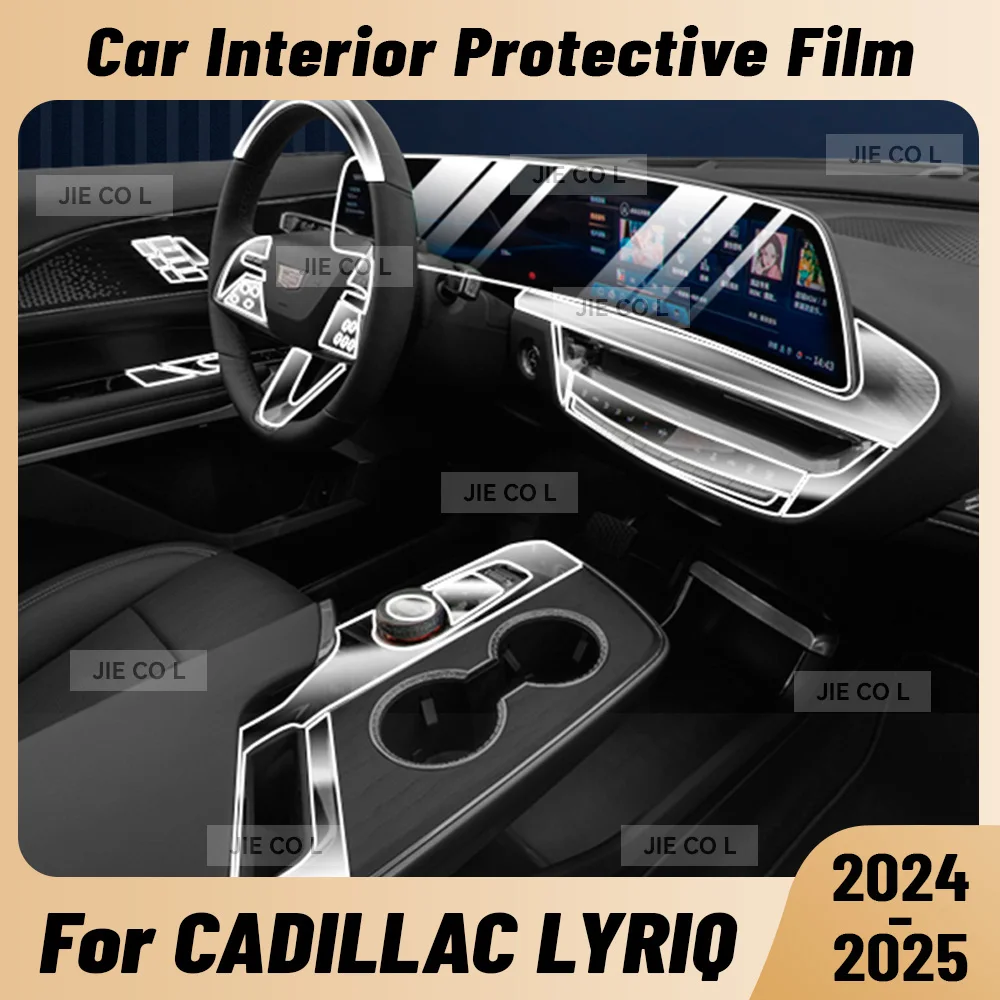 Anti-scratch Car Interior Center Console Media Dashboard Navigation TPU Protector Film For CADILLAC LYRIQ 2024 2025 Sticker