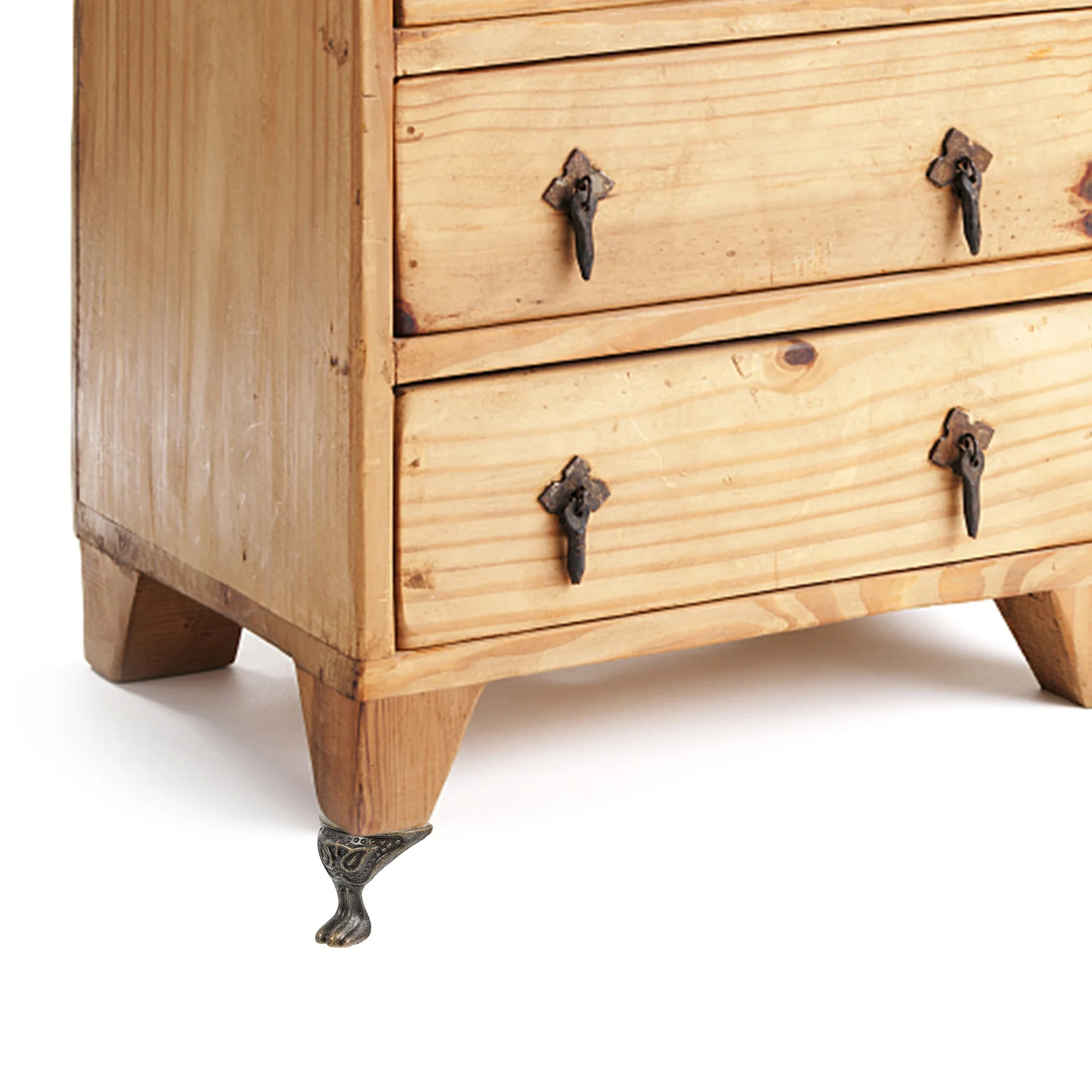 12개입 상자 모서리 보호대 아연 합금 장식용 나무 케이스 다리 보석함 다리 녹 방지 보석함 하드웨어