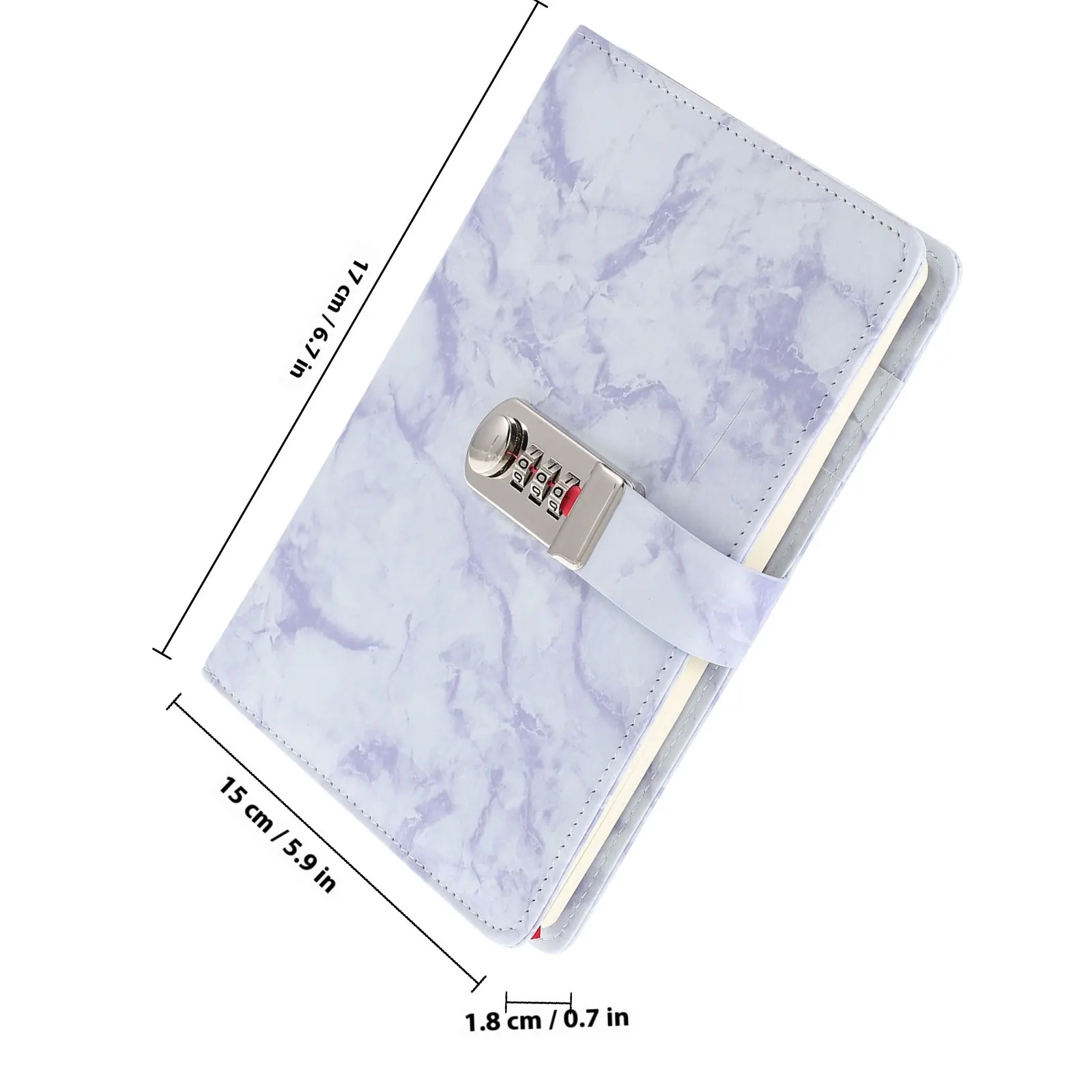 Multi-Function Password Lock Diary Book Practical Portable Notebook for Students Office Work Recording Diary with Lock for