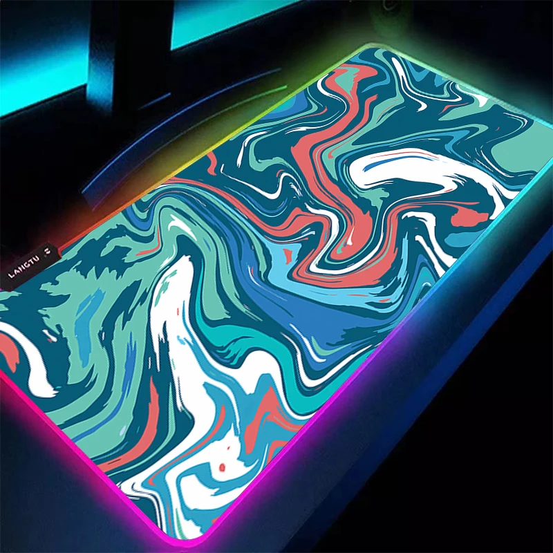 

Mouse Pad Gamer Keyboard Pad Strata Liquid Desktop Mouse Mat RGB Carpet Rubber Tapis Souris Gaming LED Notbook Non Slip Mousepad