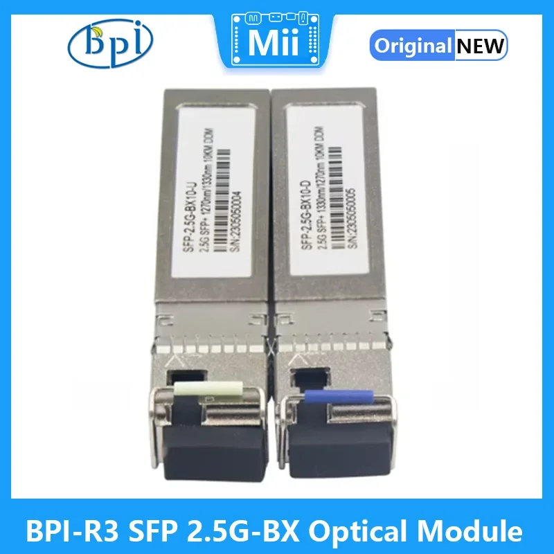 Banana Pi BPI-R3 SFP: 2.5G-BX Optical Module Optical Fiber 10KM suitable for BPI-R3 Routing Board
