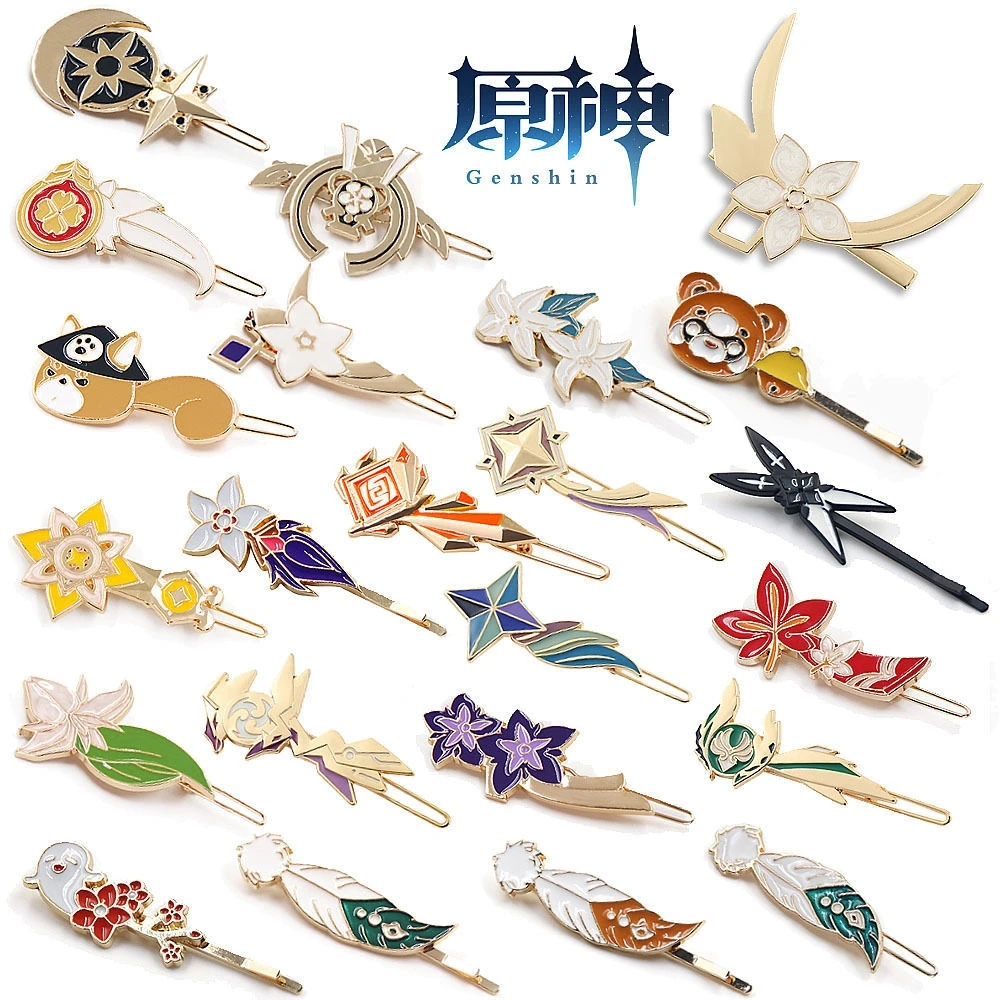 

Anime Genshin Impact Kaedehara Kazuha Yae Miko Raiden Shogun Cosplay Hairpin Decorations Delicacy Hair Clip Decorate Accessory