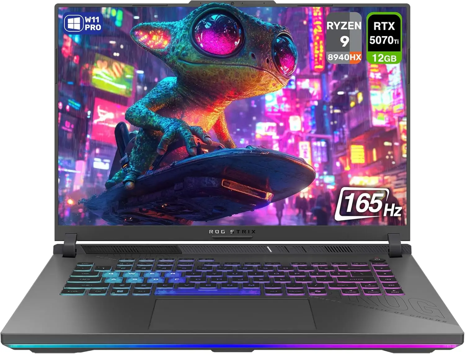 

Игровой ноутбук ASUS ROG Strix G16, процессор AMD Ryzen 9-8940HX, 32 ГБ оперативной памяти DDR5, 2 ТБ SSD PCIe, дисплей 165 Гц, видеокарта Nvidia G-Force RTX 5070Ti
