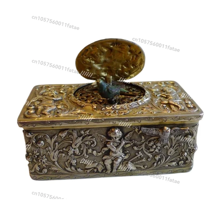 

Gift Alloy Box with Automatic Pop-up Bird Shape, Gold and Silver.
