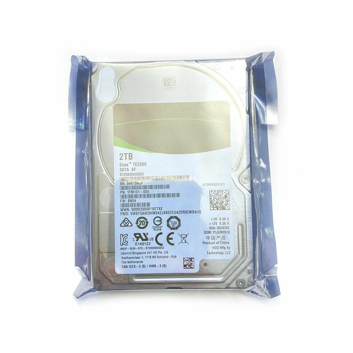 New ST2000NX0253 Exos 7E2000 2TB SATA 6Gb/s 7200 RPM 2.5” Hard Drive HDD