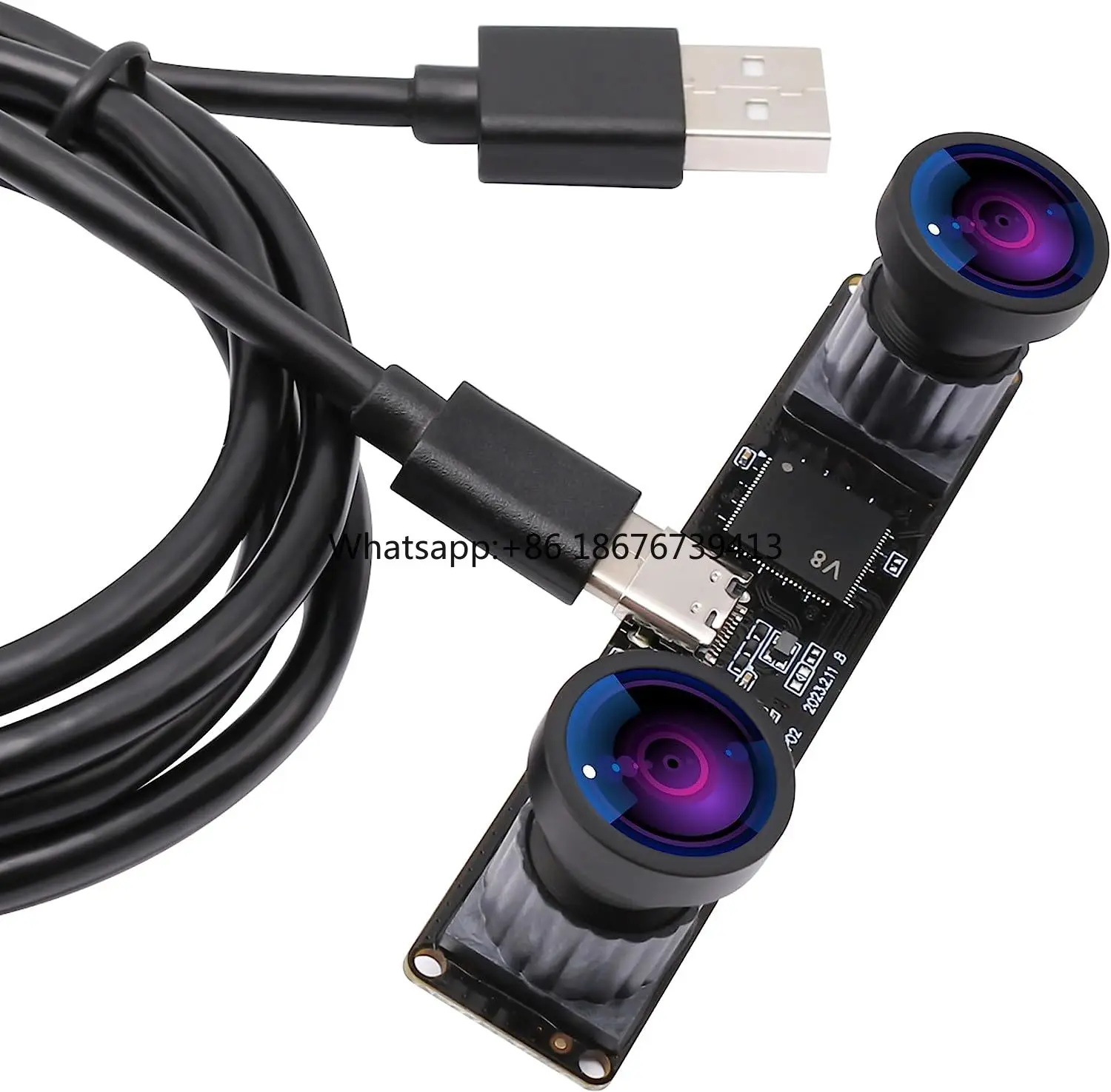 4MP Dual Lens USB Camera Synchronization Webcam Board Wide Angle 1080P 60fps 3D Stereo Camera Module for Computer Raspberry