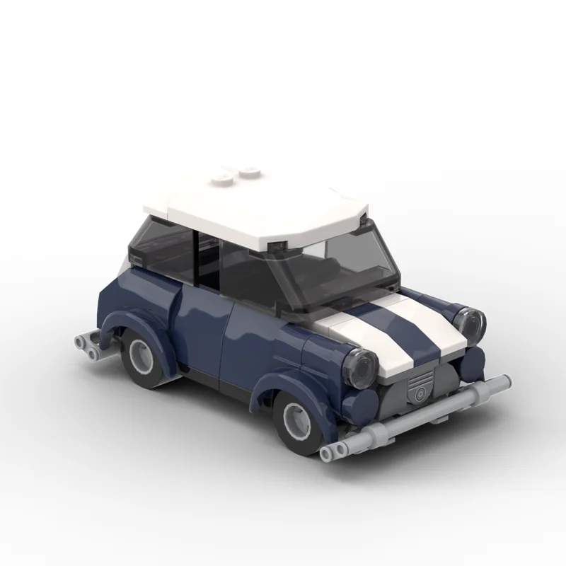 104 pçs moc mini cooper cidade campeões modelo blocos de construção arquitetura diy brinquedos criativos educação ideia presente natal