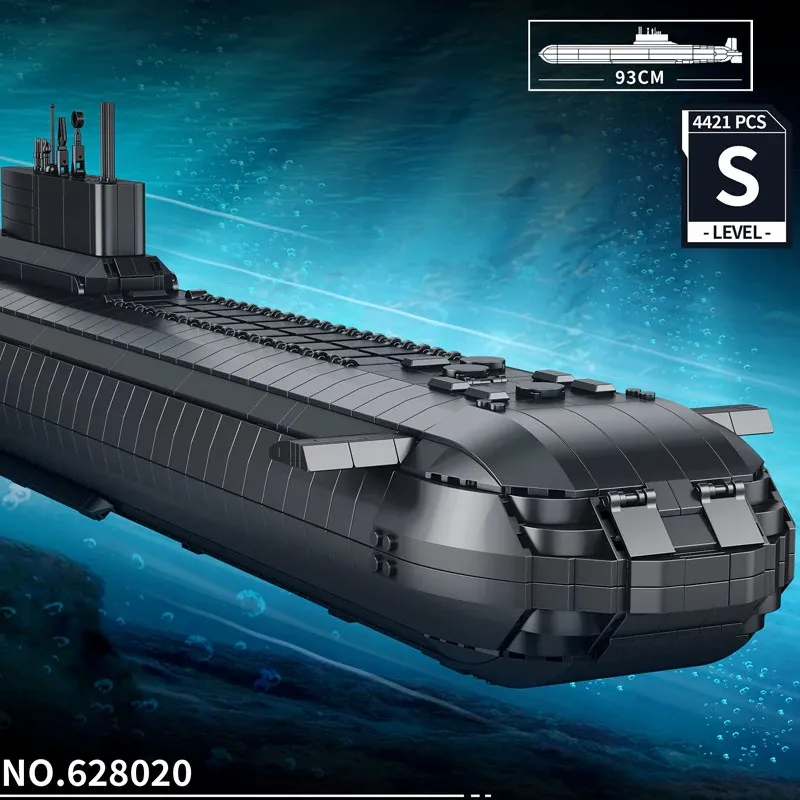 Klemmbausteine Militärisches Technik-Modell 941 Atom-U-Boot Baukasten Marine Schlachtschiff Kriegsschiff Bausteine Set Jungen Spielzeug Erwachsene Kinder Geschenk 4474 Teile