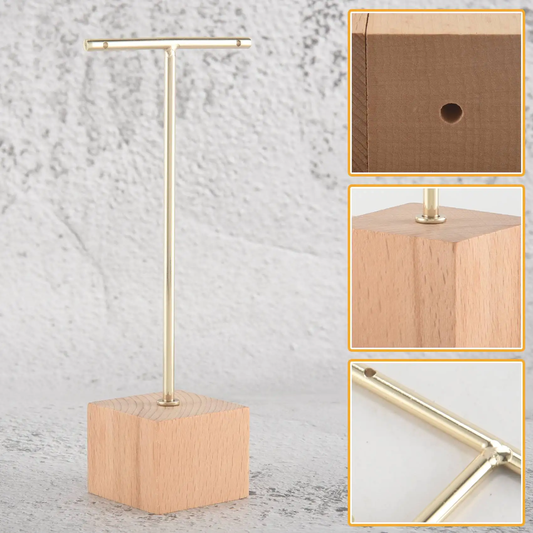 3 ชิ้นแฟชั่น T-Bar เครื่องประดับแสดงขาตั้งผู้ถือต่างหูแขวนชุดเครื่องประดับ