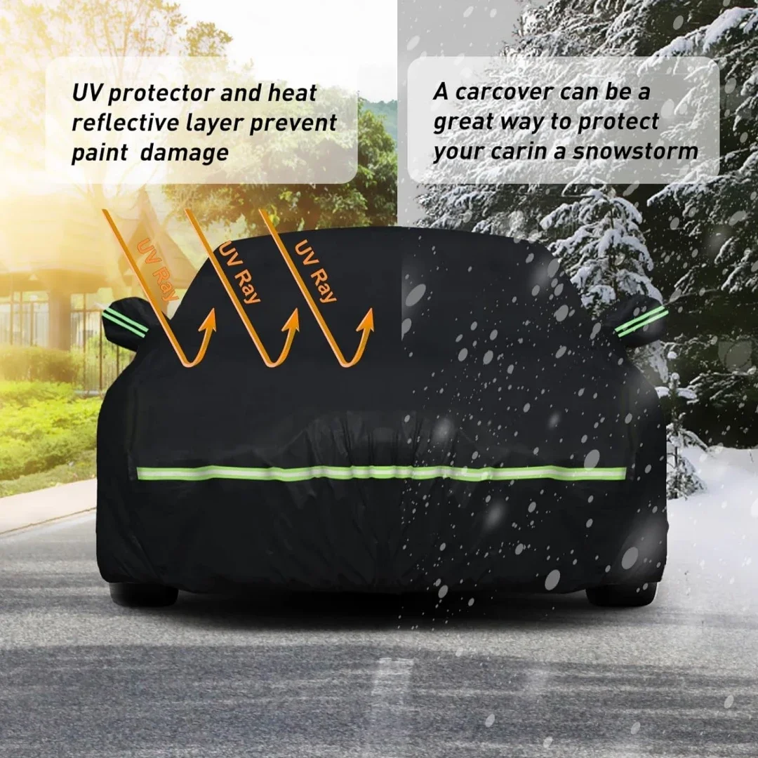 Cubiertas impermeables para coche Ford Mustang GT 1994-2023, protección personalizada resistente a prueba de agua para todo tipo de clima al aire libre con puerta con cremallera