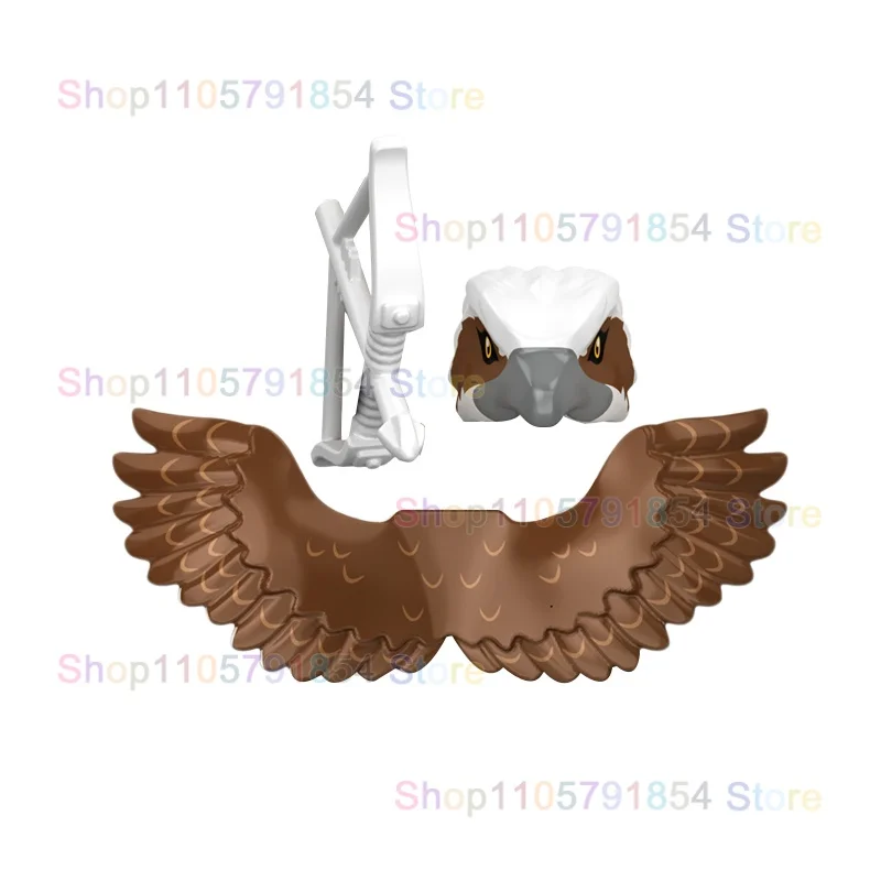 Medieval series Eagle Knight Action Figures Game Warrior Wings Bow Arrow Building Blocks Accessories Children's DIY Gift NR101