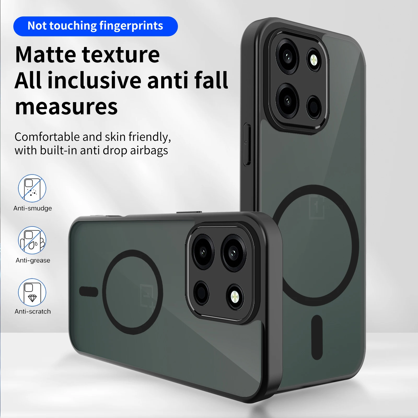 Oneplus Nord 6 Hülle für Magsafe Stoßfeste Silikon-Bumper Transparente Airbag-Rückabdeckung Harte Matte Hülle für Oneplus Nord 6 Nord6 2026 – Detail 6