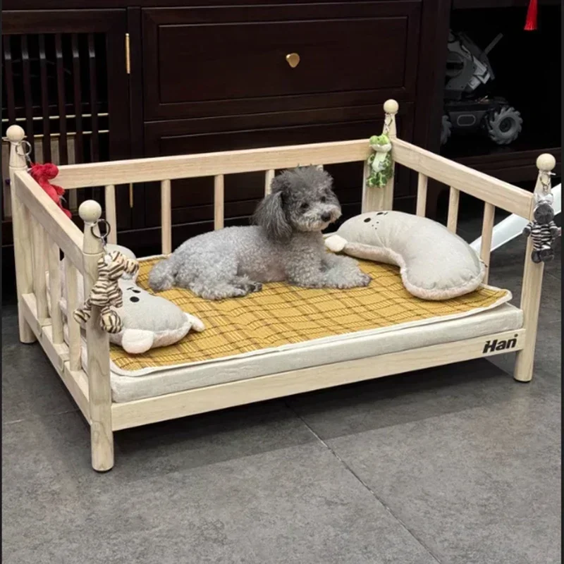 Products Decorations Puppy Cat Bed Sleeping Wooden Bedding Supplies Pet Bed Portable Animals Letti E Mobili Pet Furniture