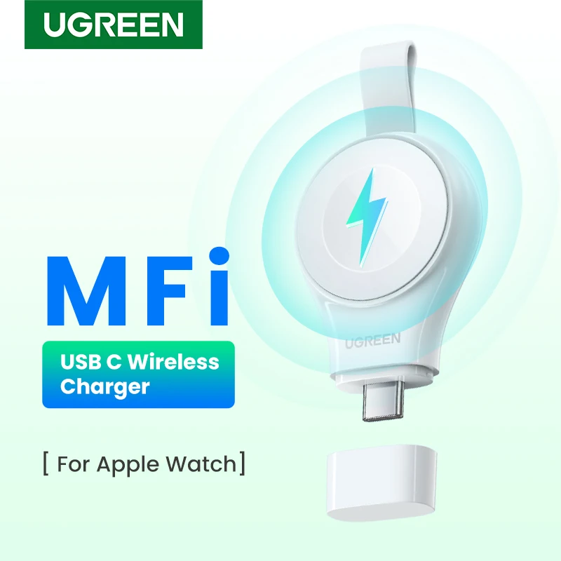 UGREEN MFi Charger for Apple Watch Portable USB Type C Magnetic Wireless 5W Fast Charger for APPLE Watch Series 9 8 7 Ultra 2 SE