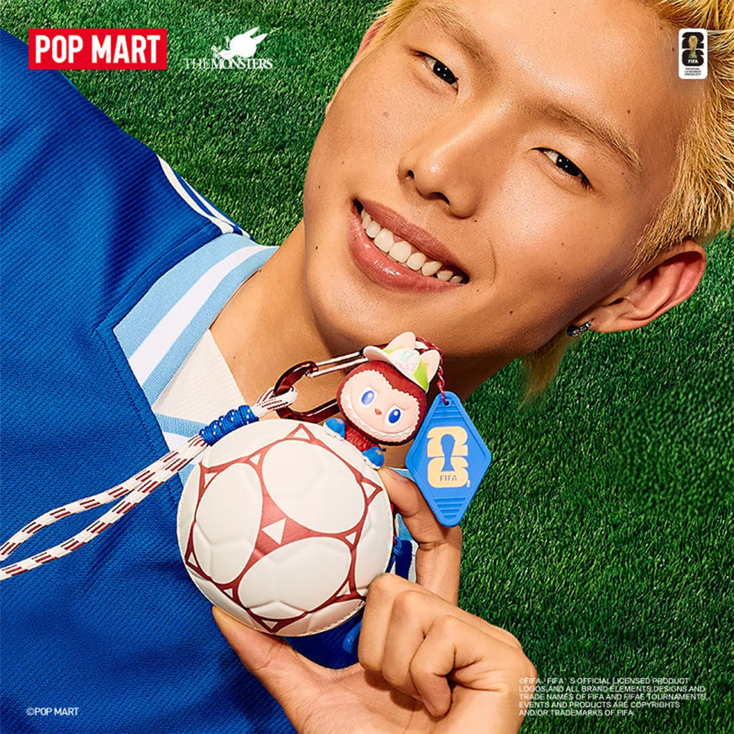 

Hot POP MART The Monsters Labubu × FIFA Wolrd Cup Series Football-Shaped Mini Bag Blind Box Soccer Peripheral Mystery Box Gift