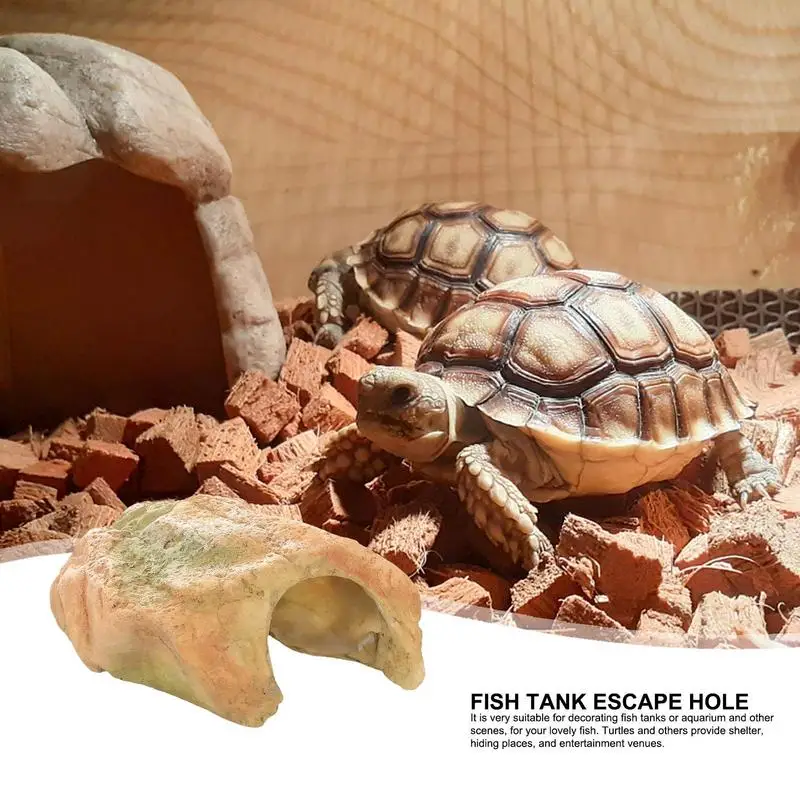 Fish Hiding Cave Natural Reptile Hiding Rock Cave Hideout Turtle Cave Tank Accessories For Reptiles Lizards Turtles Fish