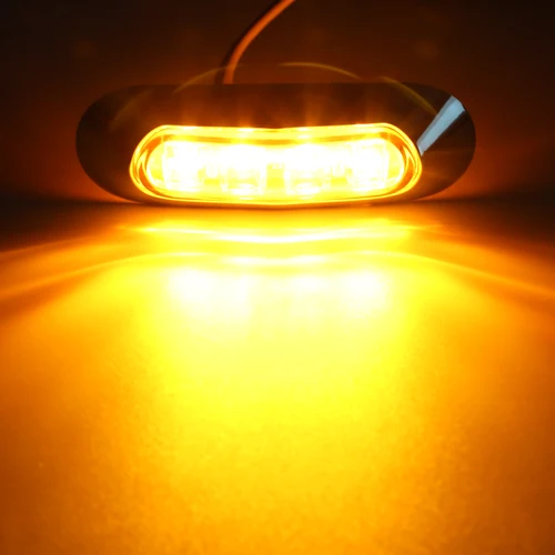 Imagen 2 del producto 20/10 Uds luces indicadoras laterales LED lámpara de separación trasera delantera DC 12V-24V universal para autobús camión remolque barco
