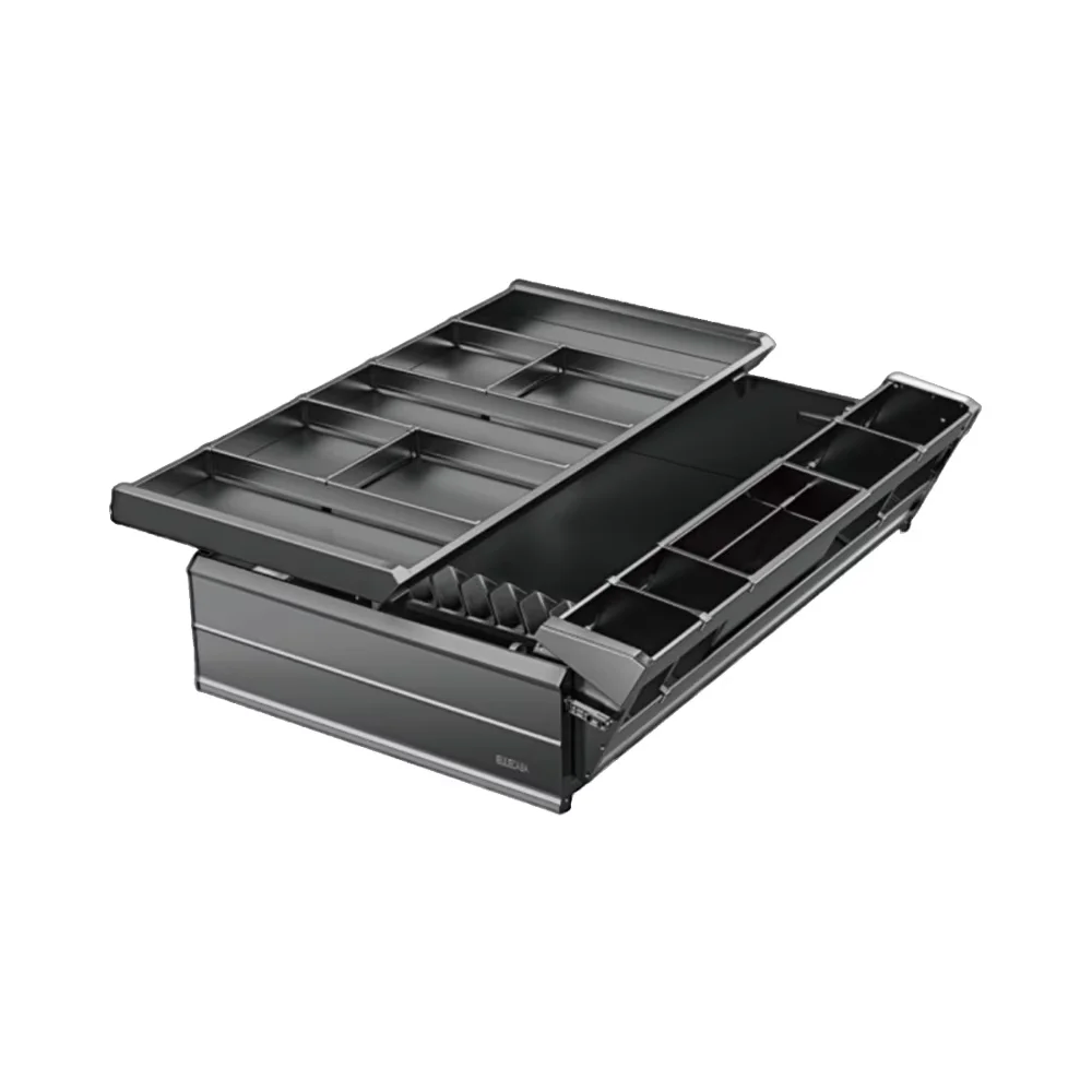 Aluminum Square Adjustable Bowl Storage Box - Modular Drawer System, Customizable Baffle Waterproof