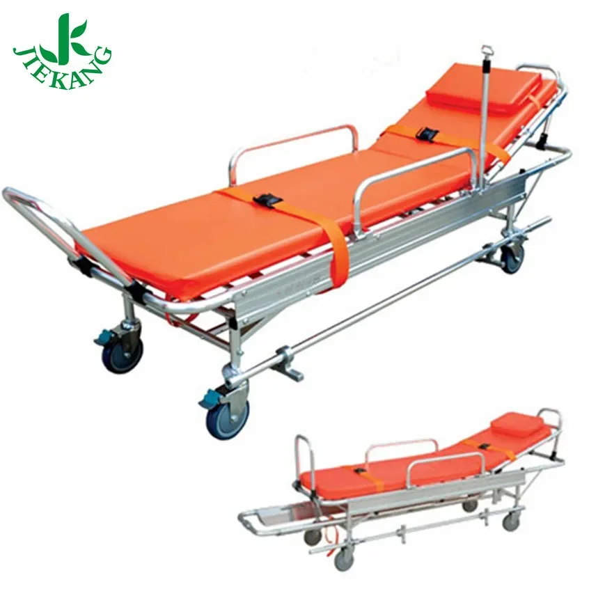 Factory Prices Portable Medical Emergency Rescue Patient Transfer Ambulance Stretcher Aluminium Alloy CE Durable Modern Orange