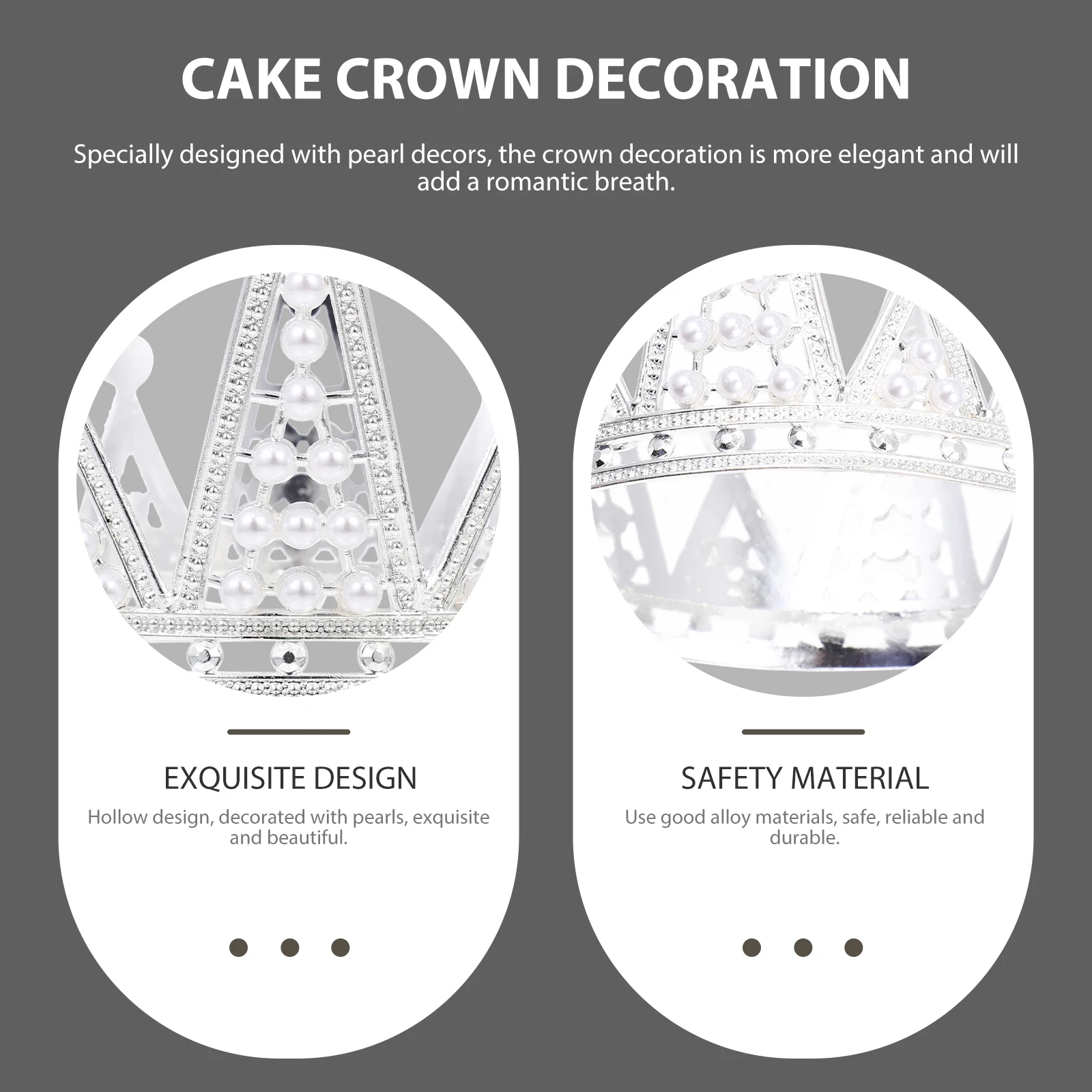 

Birthday Cake Crown Pearl Tiara Silver Child naments For Baking Photo Prop Elegant Baking nament Party Supplies