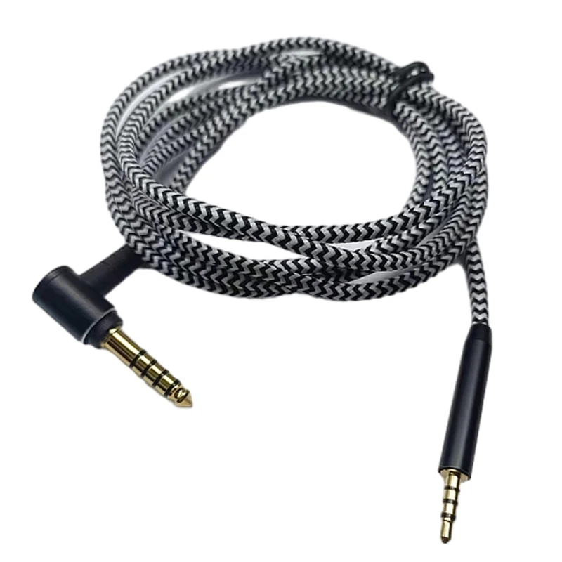 Kabel Headphone Kabel Headset untuk QC25 QC35 QC45 QC35Ⅱ Headphone Konektor Pelat Emas Kabel Aux Nilon Kabel Headphone D46B