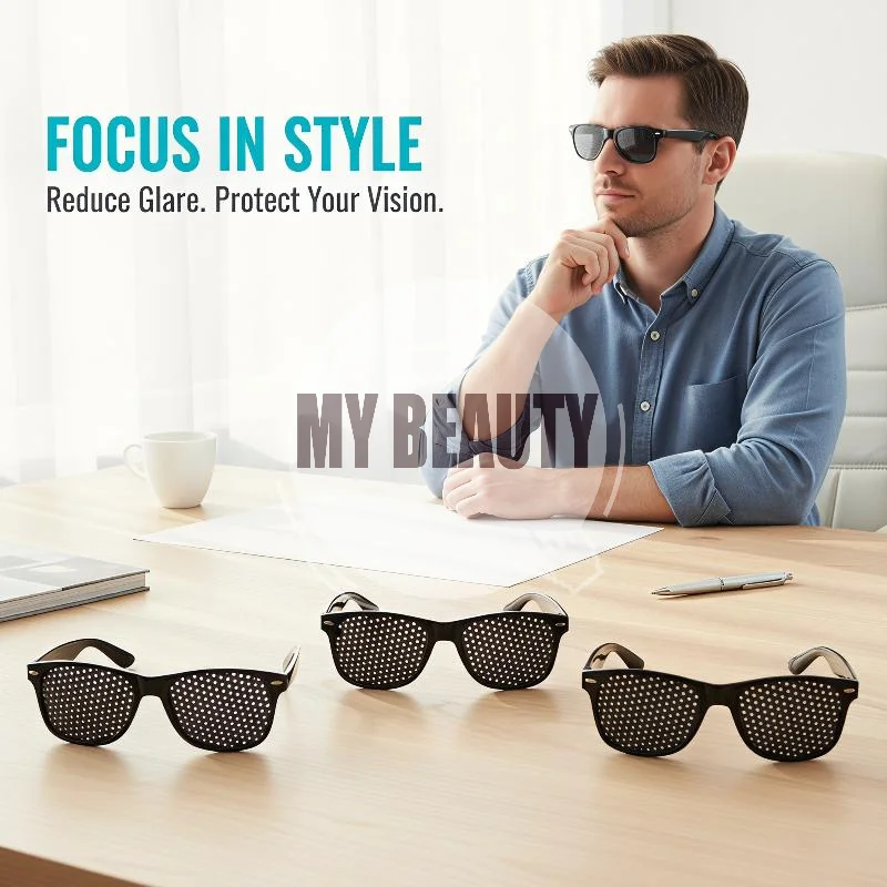 Anti Astigmatism Pinhole Glasses Alleviate Eye Tiredness Optimize Sight Lightweight Unisex Eyewear for Home Use