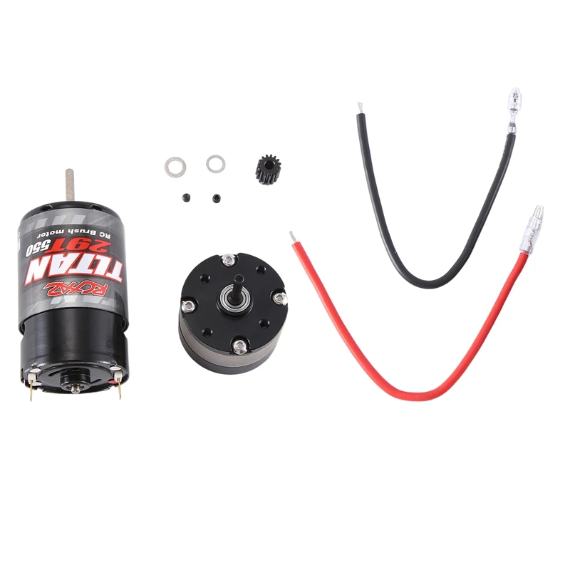 

B49B-RCXAZ 550 Brushed Motor And 1:4.2 Ratio Reducer Planetary Gearbox For 1/10 RC Crawler Car Axial SCX10 TRAXXAS TRX4