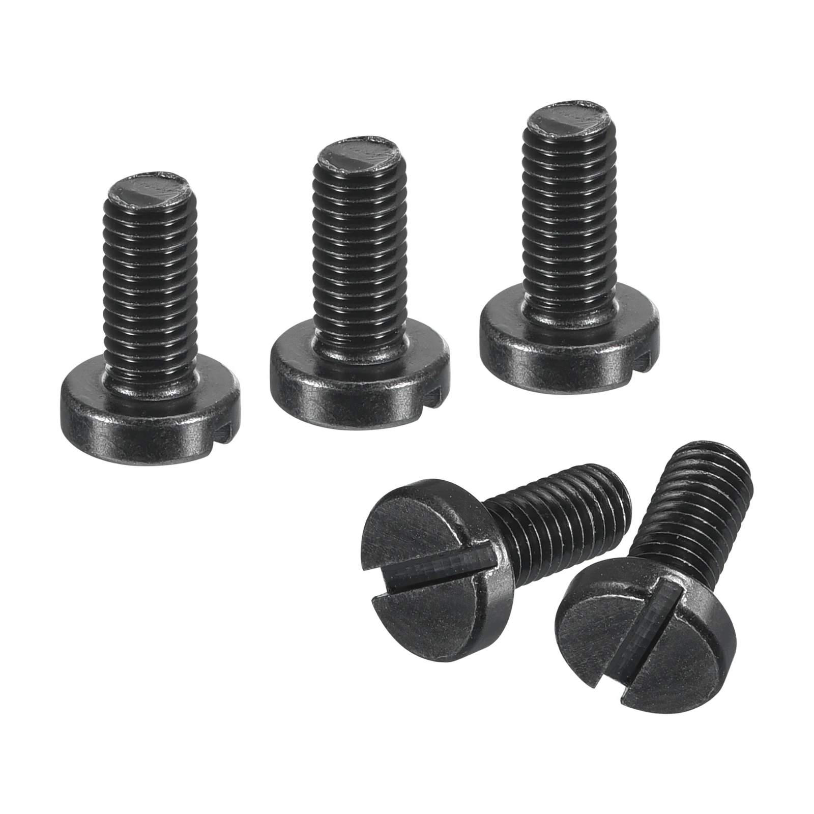 Uxcell 10pcs Black Oxide Slotted Button Head Screws Carbon Steel Machine Screw for Furniture Electrical Components Installation