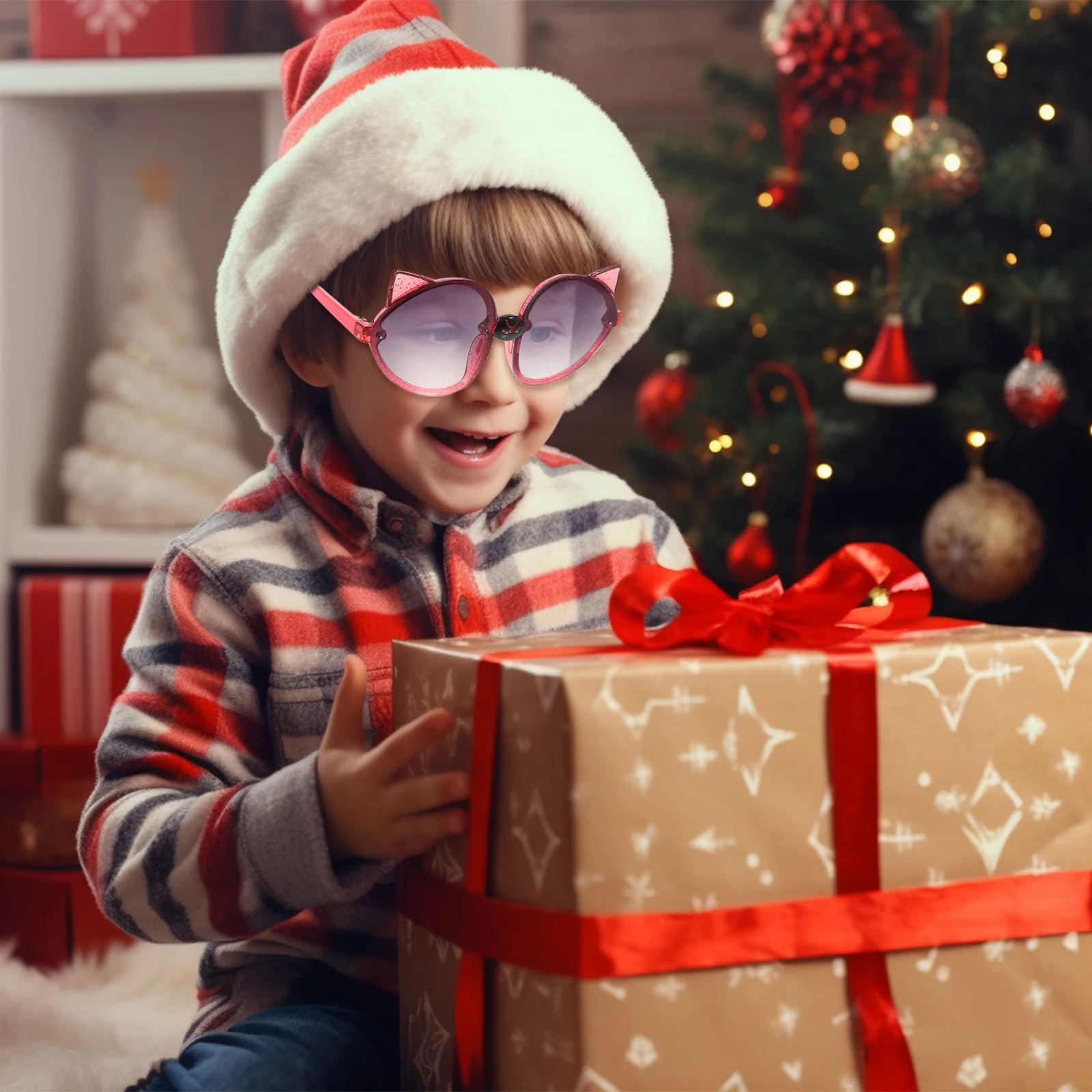 

Children Sunglasses Toddler Round Plastic Fox Eye Girls Party Favors Kids Fashion UV Protection Outdoor Activities