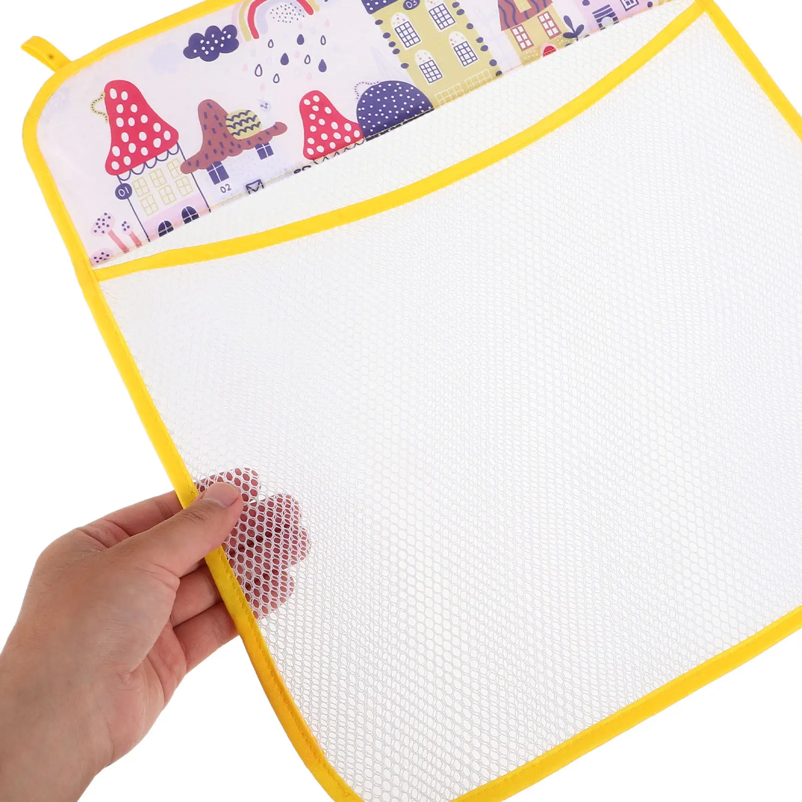 Children Bathroom Bathtub Mesh Storage Bag Cartoon Prints Multifunctional Hanging Organizer for Storing Bath Balls Towels Nets