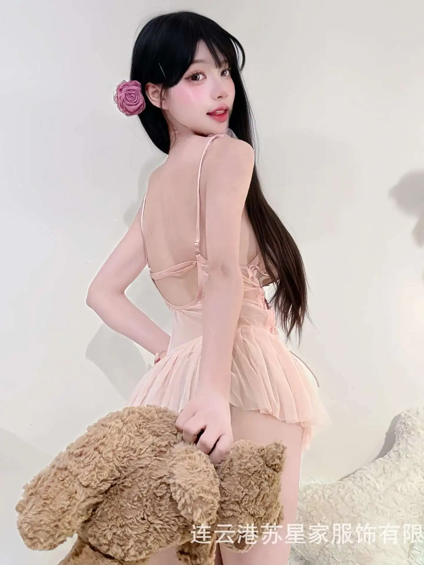 Lace Embroidery Sweet Nightdress With Underwire Strap Nightgown Hot Girl Dress Elegant Tank Mini Dress Hot Sexy Korean Women IAO