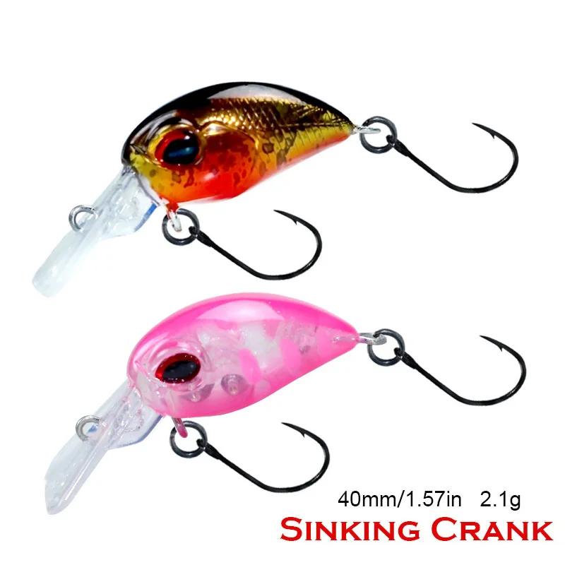 HISTOLURE 2.1g/40mm Sinking Crank Lure Mini Wide Tongue Plate Crank Bait Left And Right High Frequency Swing Trout Lure