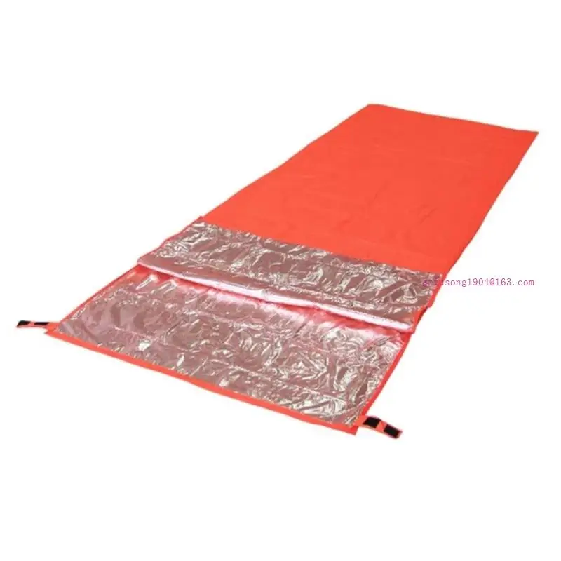 

Nylons Silver Coated Sleep Bag Heat Retention Cold Weather Camping Sleep Bag for Travel and Hiking D5QD