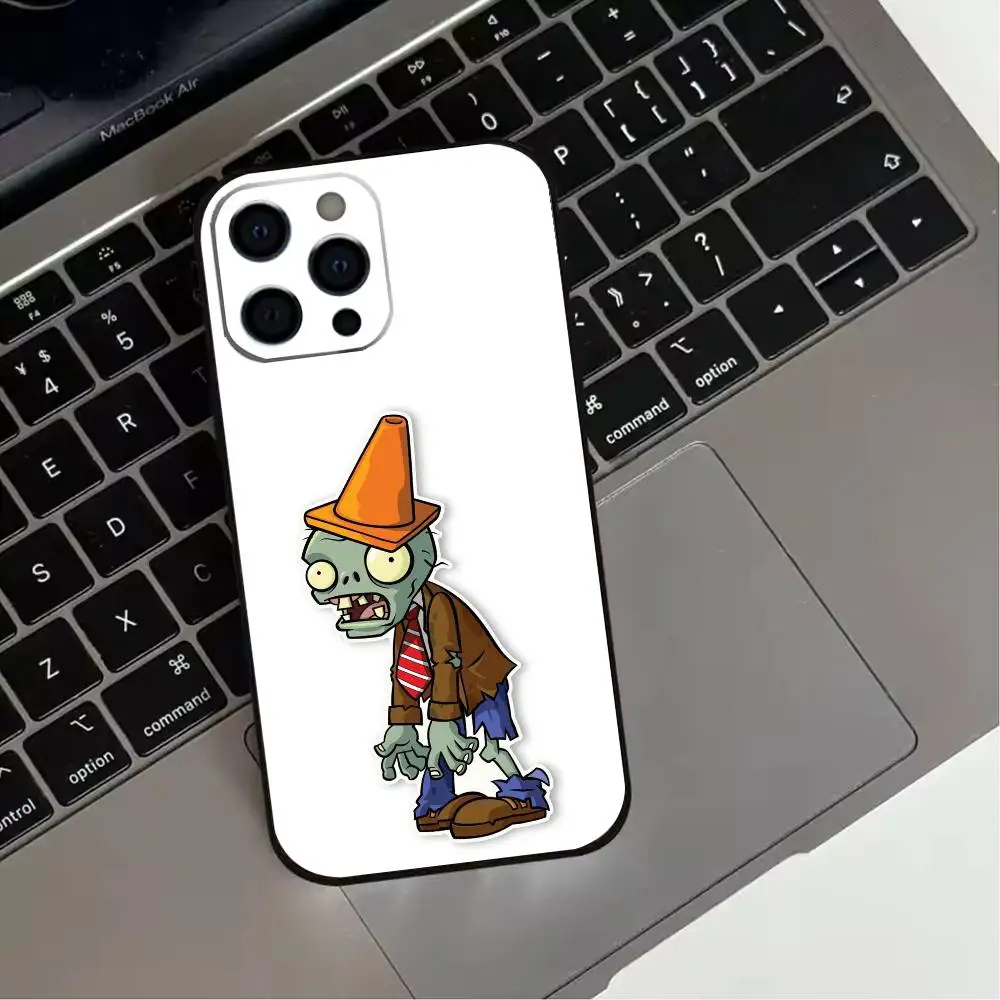 G-Game P-Plants VS Zombies   Phone Case For iPhone 17,16,15,14,13,12,11 Plus,Pro Max,XS,Soft Silicone Black Cover
