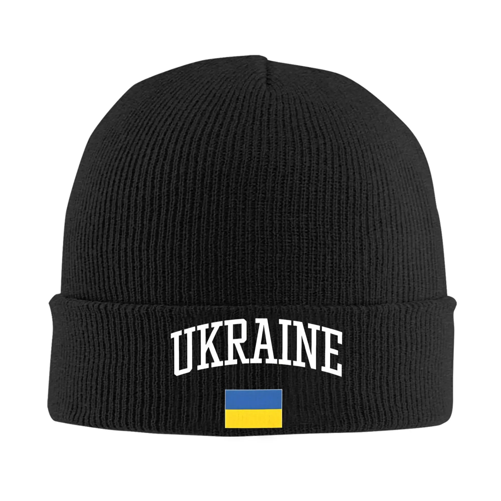 Flag Of Ukraine Love Your Country  Beanie Hats  Bonnet Hats Unisex Adult Knitted Hat Autumn Winter Pattern Thermal Elastic Caps