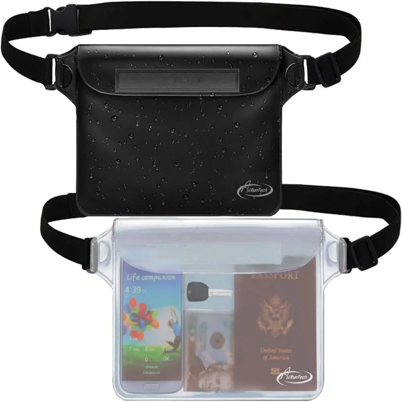 

Waterproof Pouch with Waist Strap Beach Accessories Best Way To Keep Your Phone And Valuables Safe And Dry Perfect For Boating