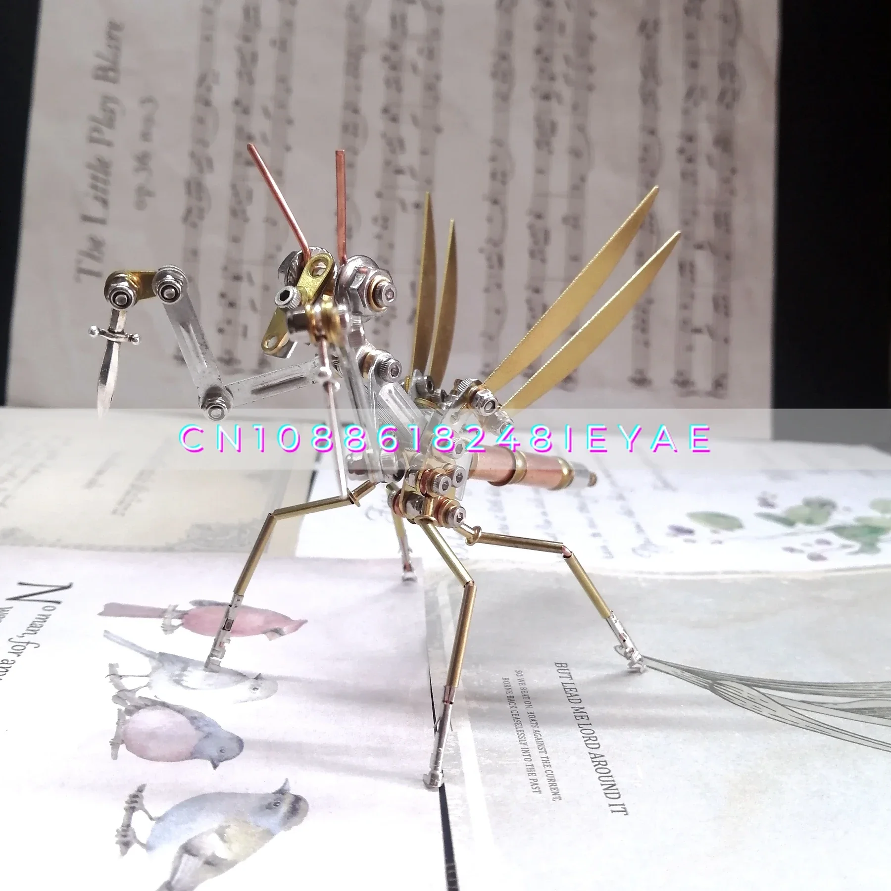Mechanical Insect Little Mantis Metal Assembly Model 3D Three-dimensional Puzzle Handmade DIY Creative Toy Birthday Gift
